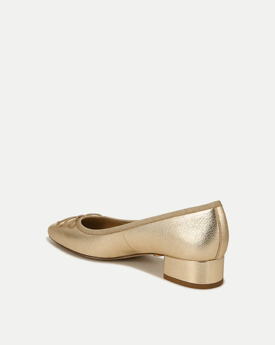 Veronica Beard - Cecile Metallic Leather Ballet Pump - Image 4