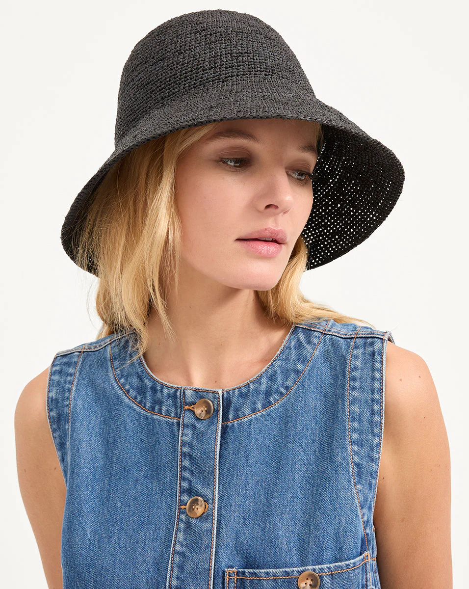 Veronica Beard - Felix Raffia Straw Bucket Hat - Image 3