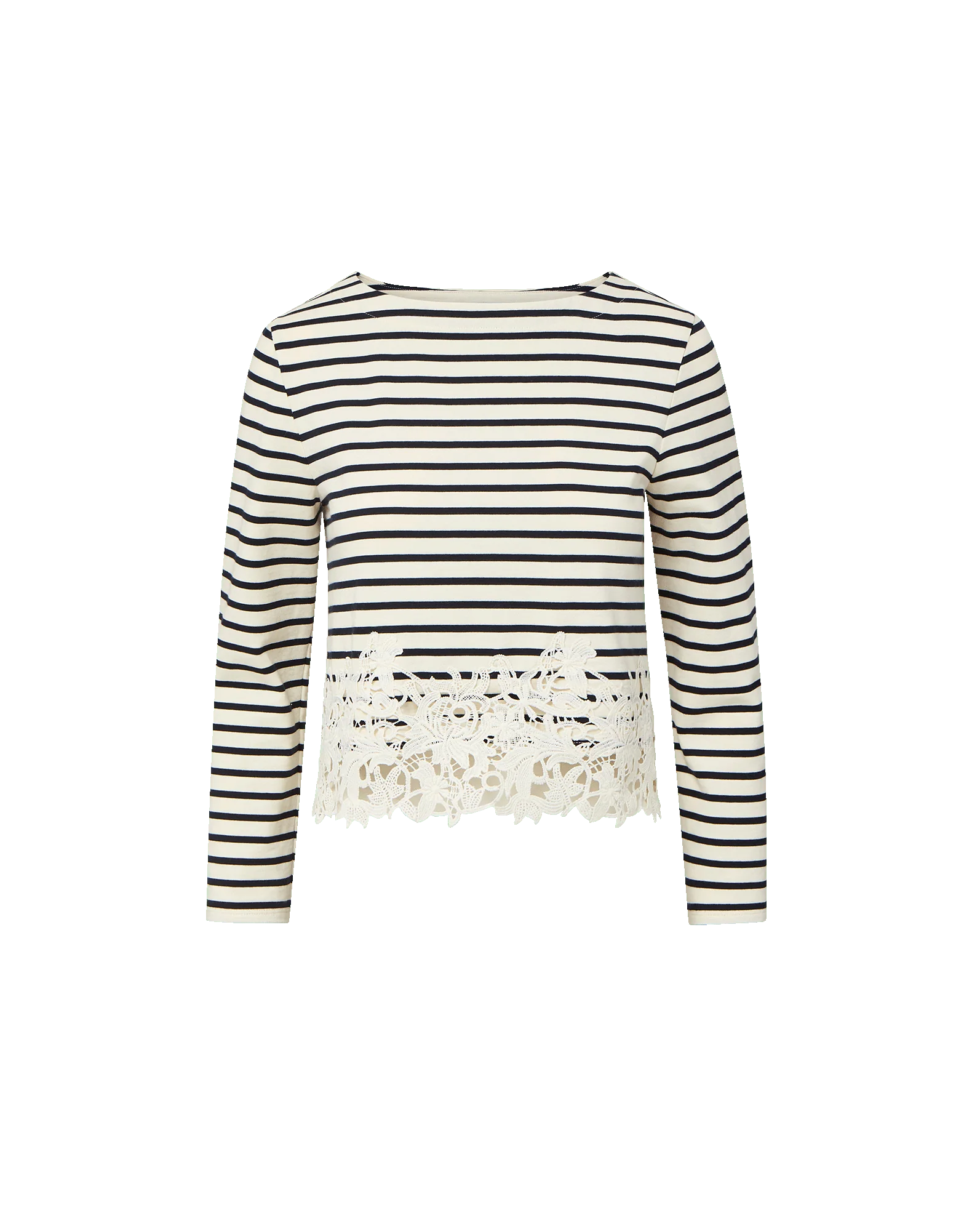 Veronica Beard - Hovey Striped Lace T - Shirt - Image 5