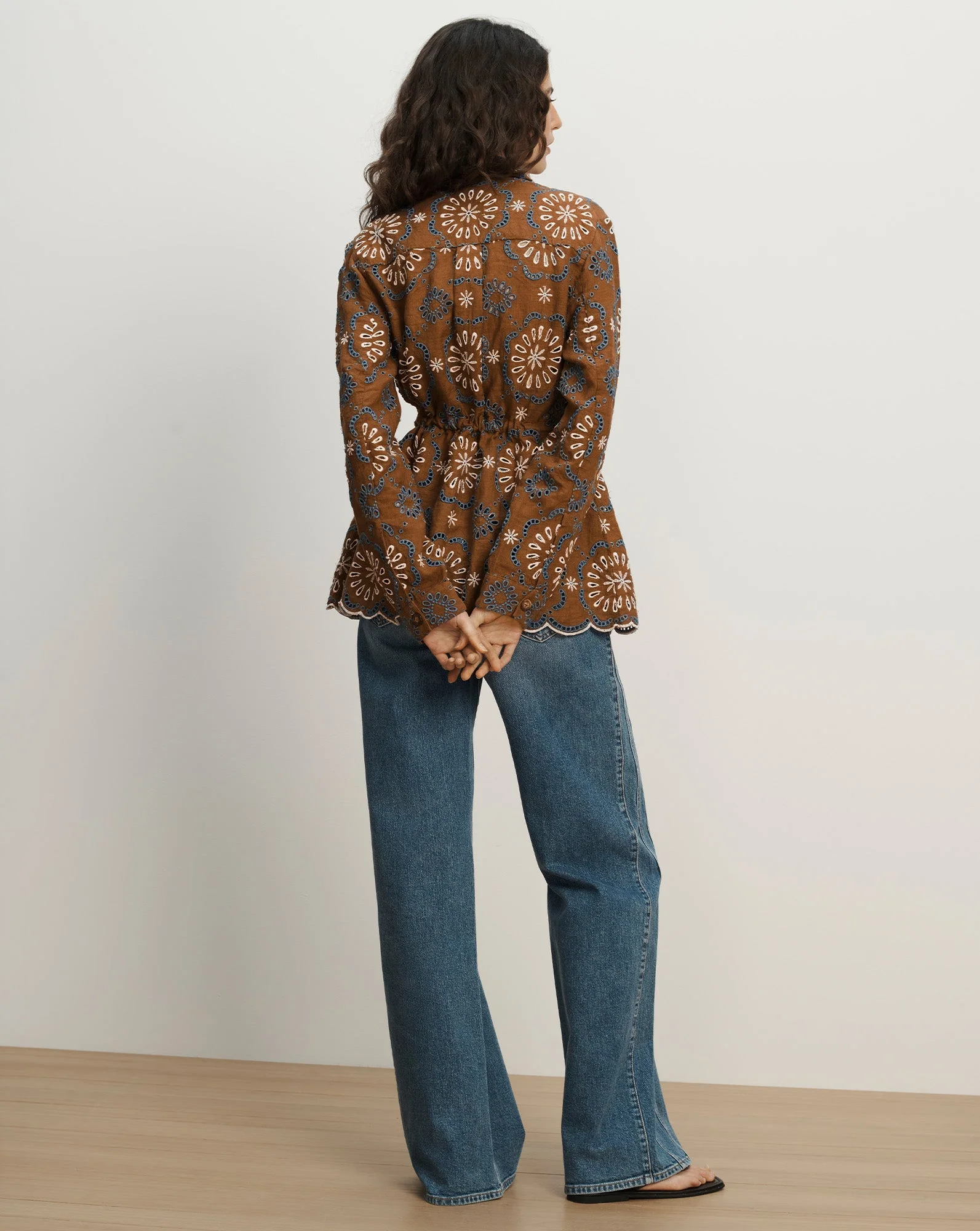 Veronica Beard - Kiki Linen Eyelet Jacket - Image 4