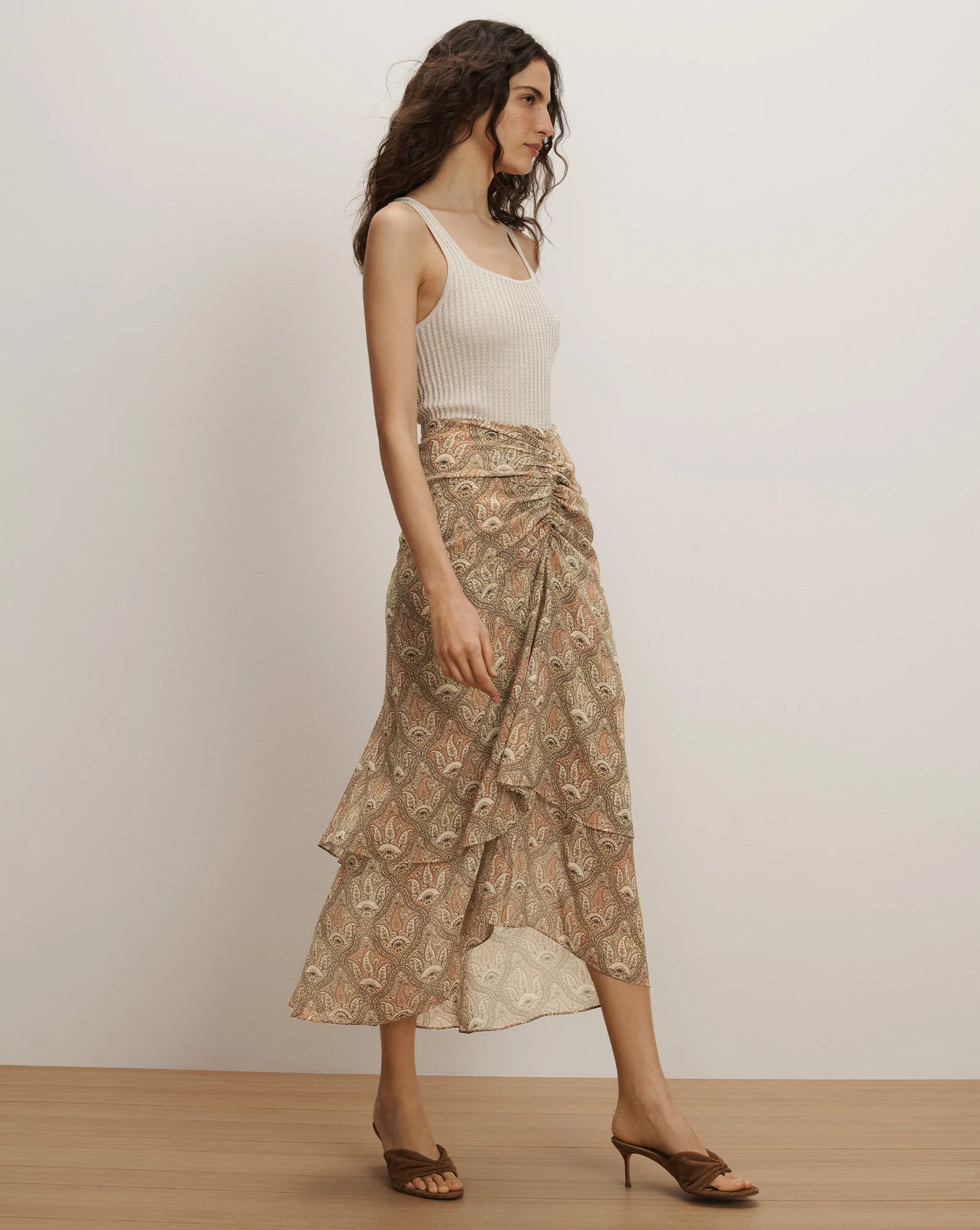 Veronica Beard - Sira Silk Midi Skirt - Image 3
