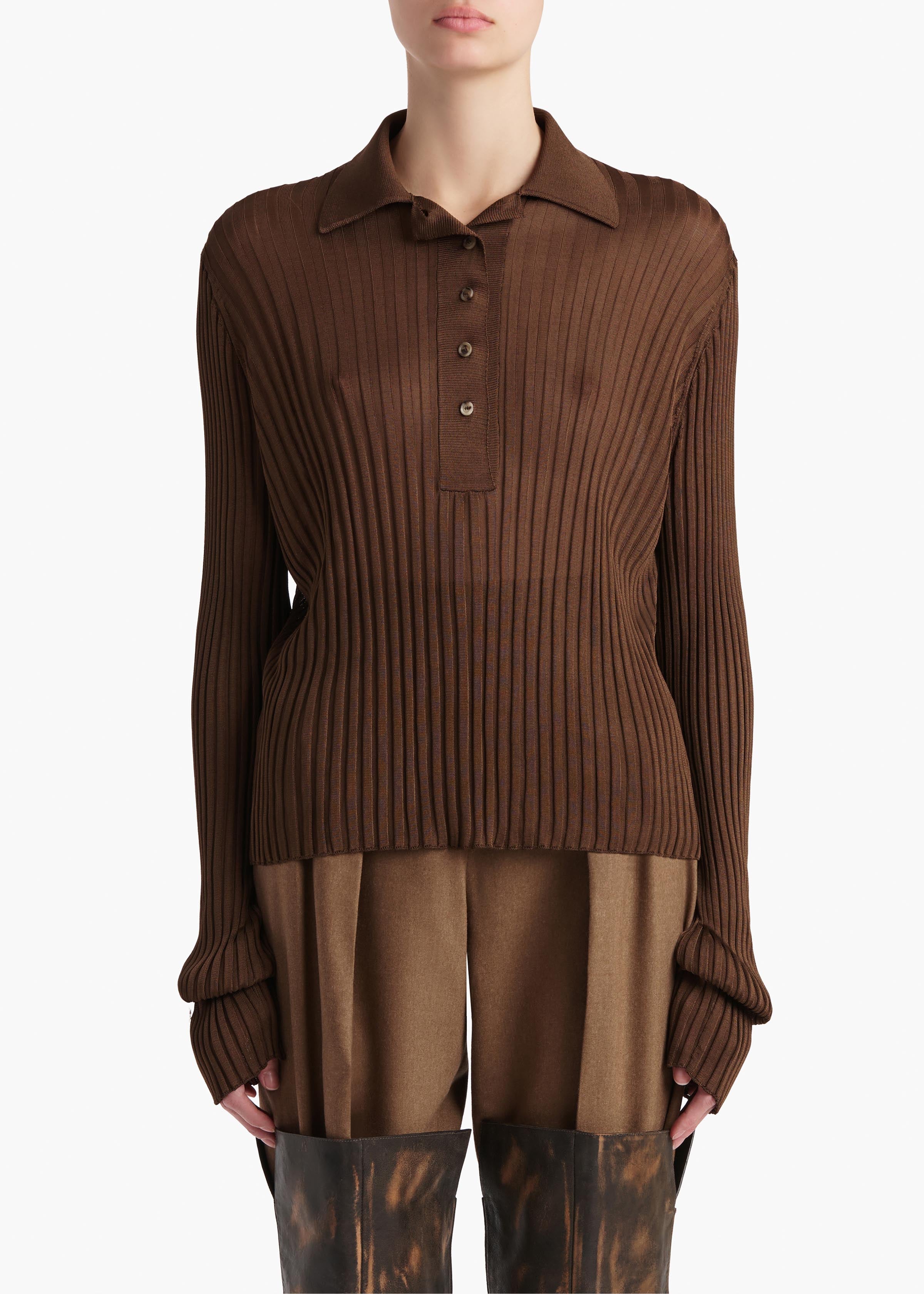 Khaite - Vin Top in Bark - Image 3