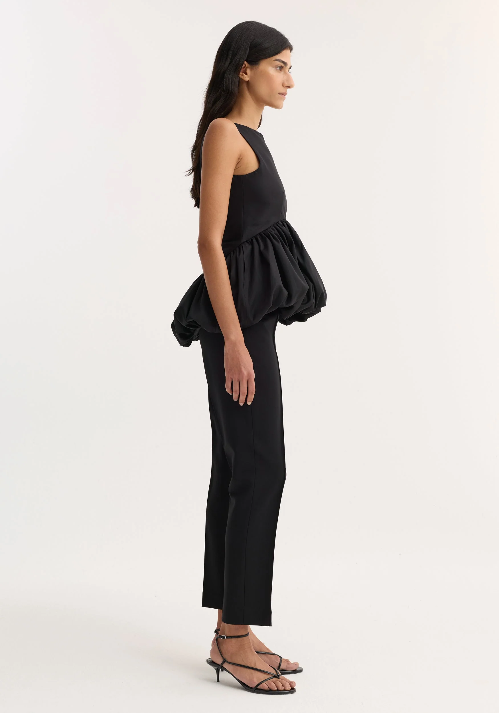 ROHE - Voluminous boat - neck top | black - Image 3