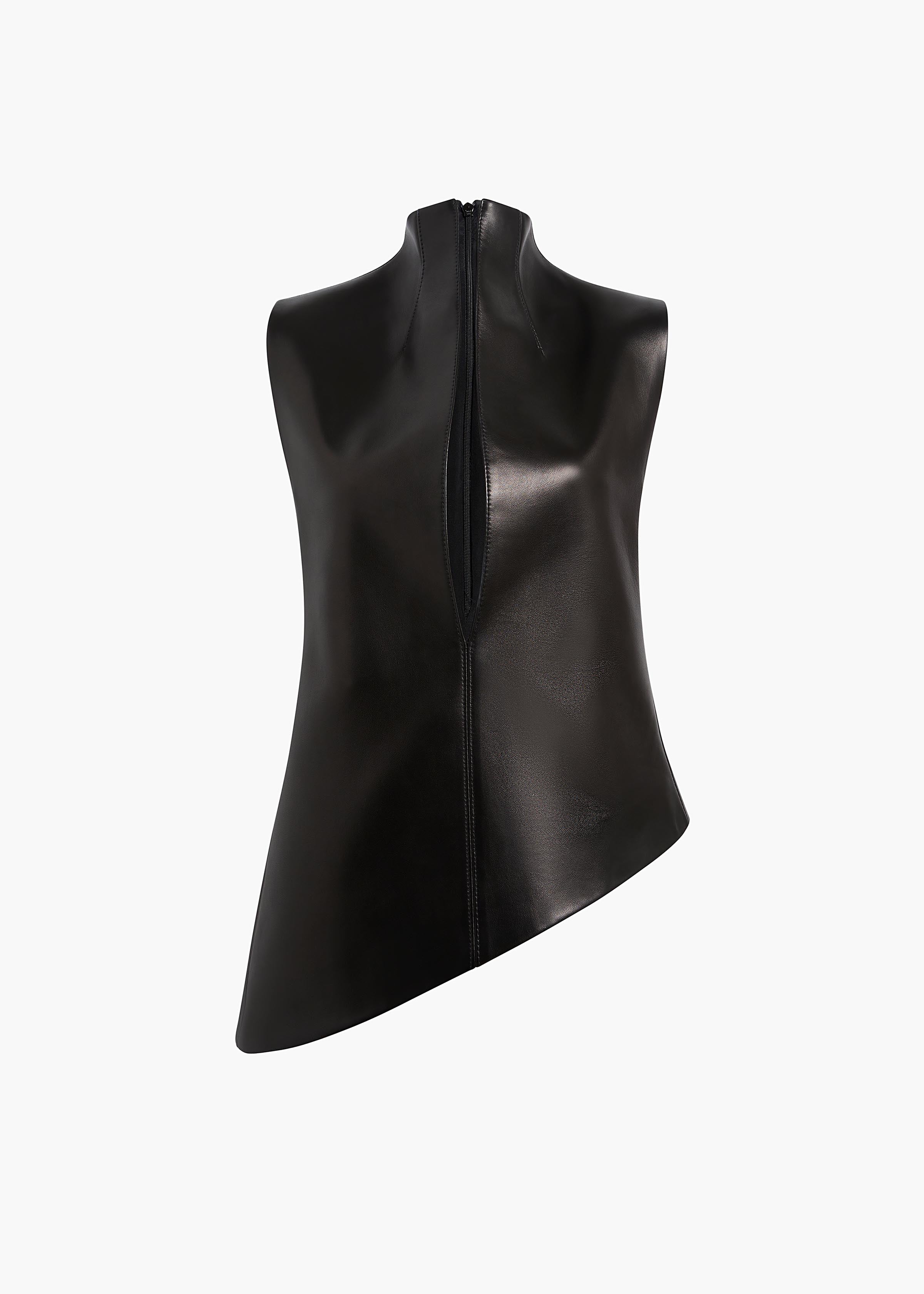 Khaite - Von Top in Black Leather - Image 9