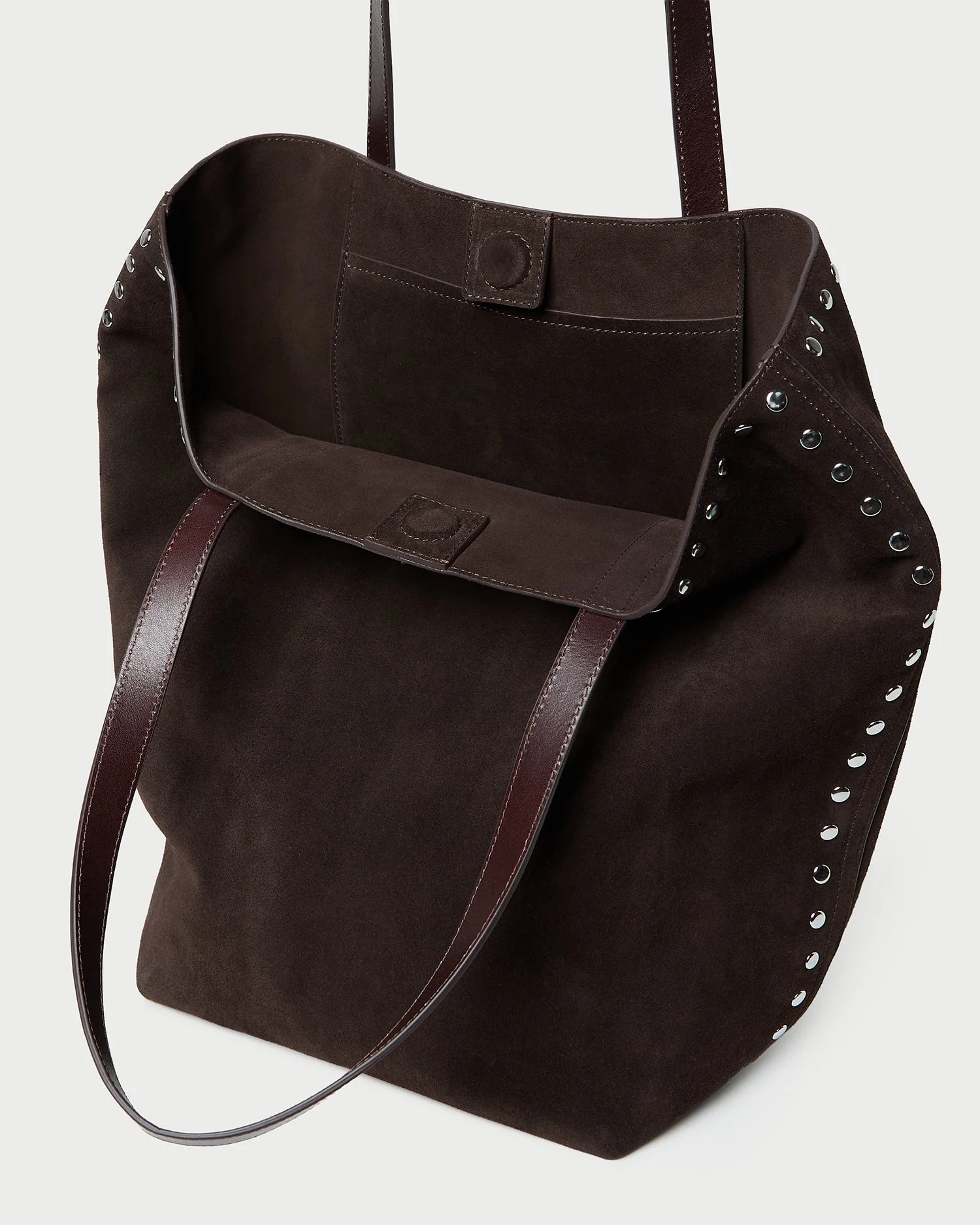 Loeffler Randall - Walker Brown/Silver Suede Tote - Image 4