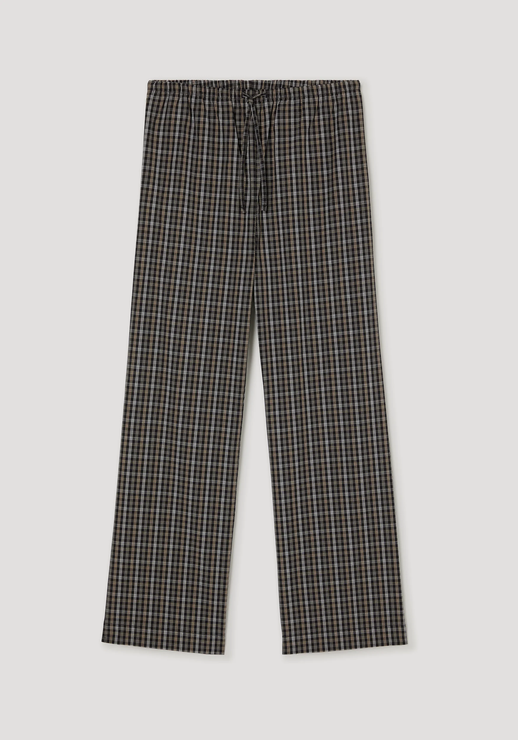 ROHE - Relaxed fit trousers | black / brown check - Image 6