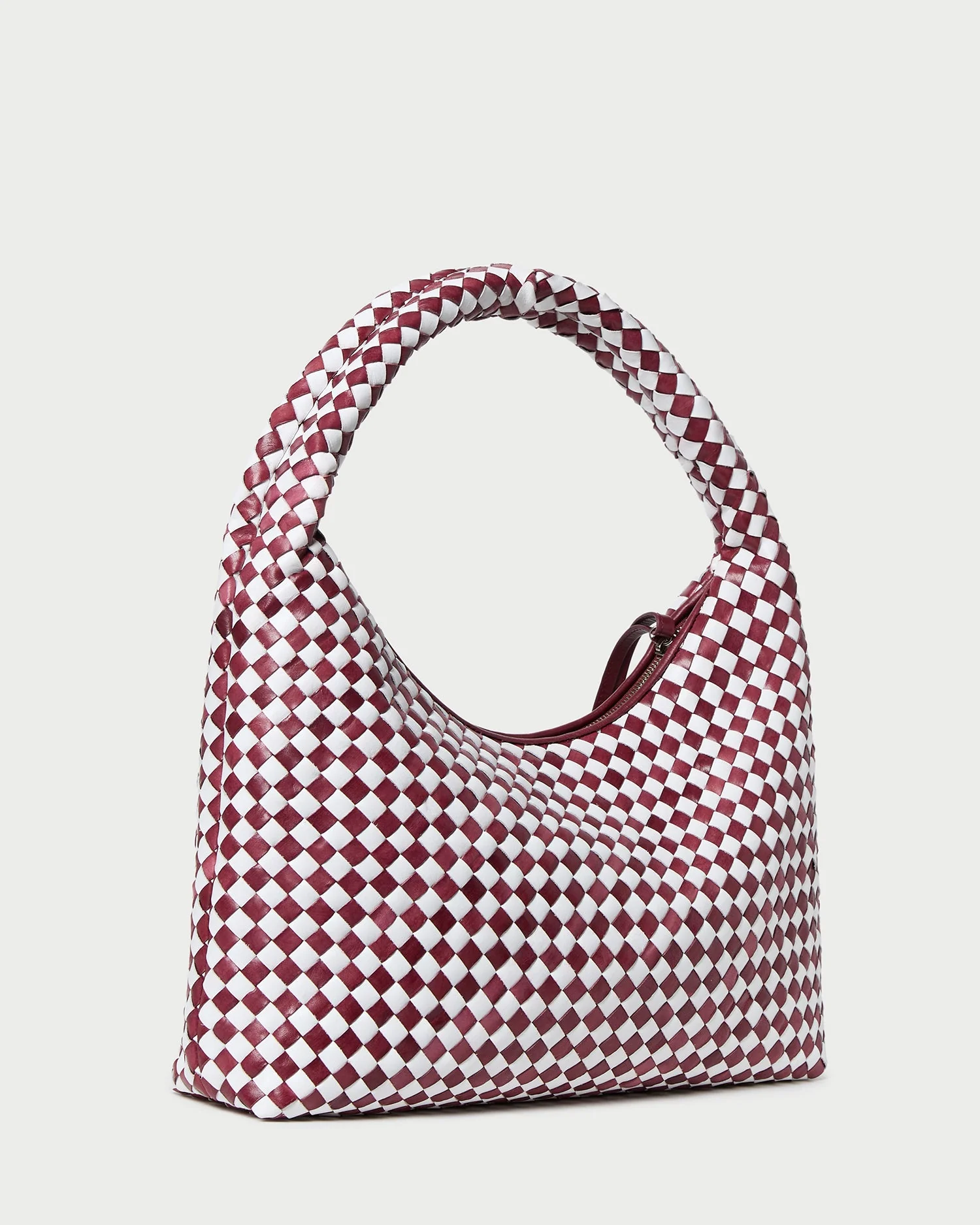 Loeffler Randall - Willow Maroon/White Woven Hobo Bag - Image 4