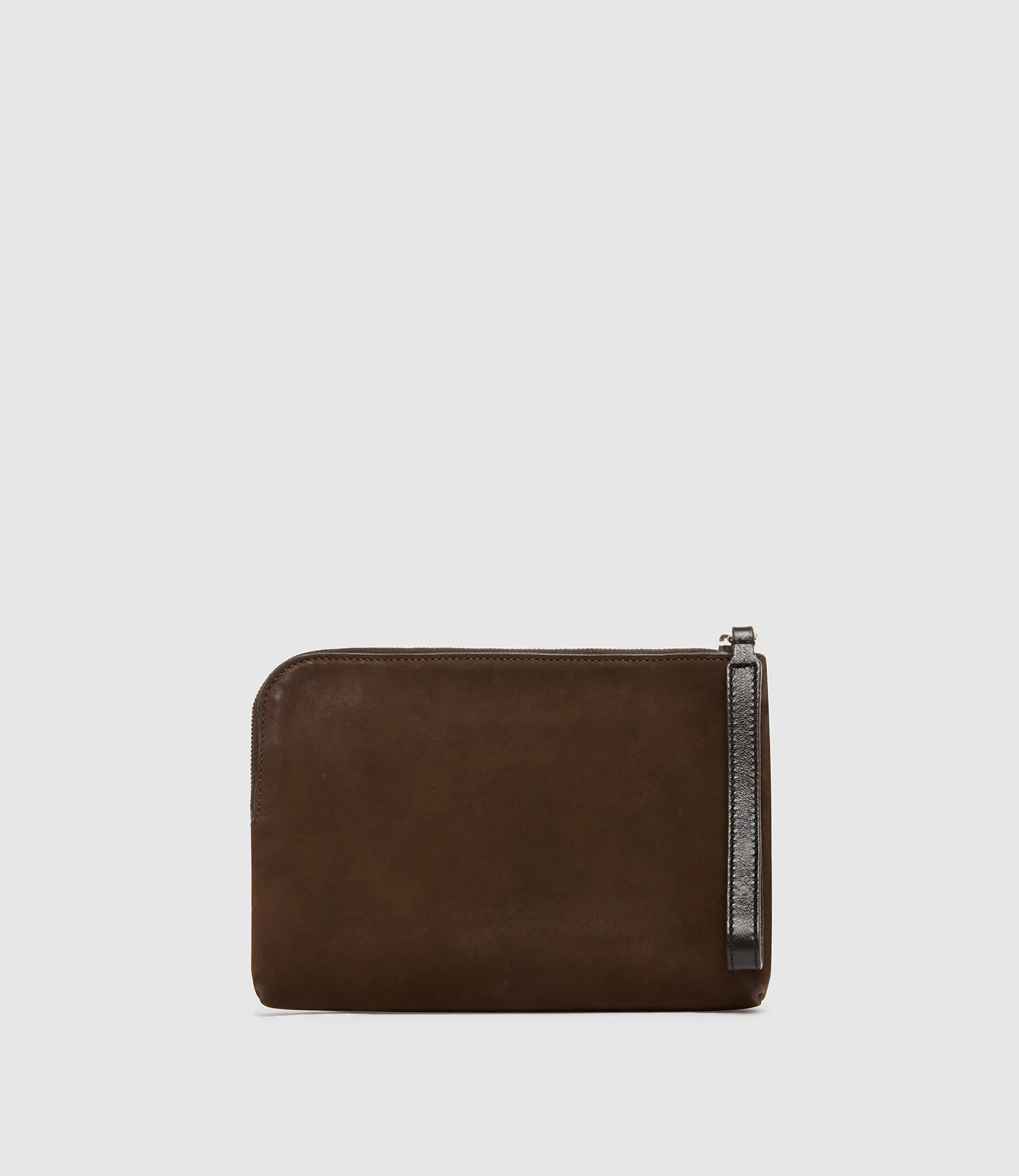Metier - Wristlet Clutch Nubuck Chocolate with Elvis Cacao