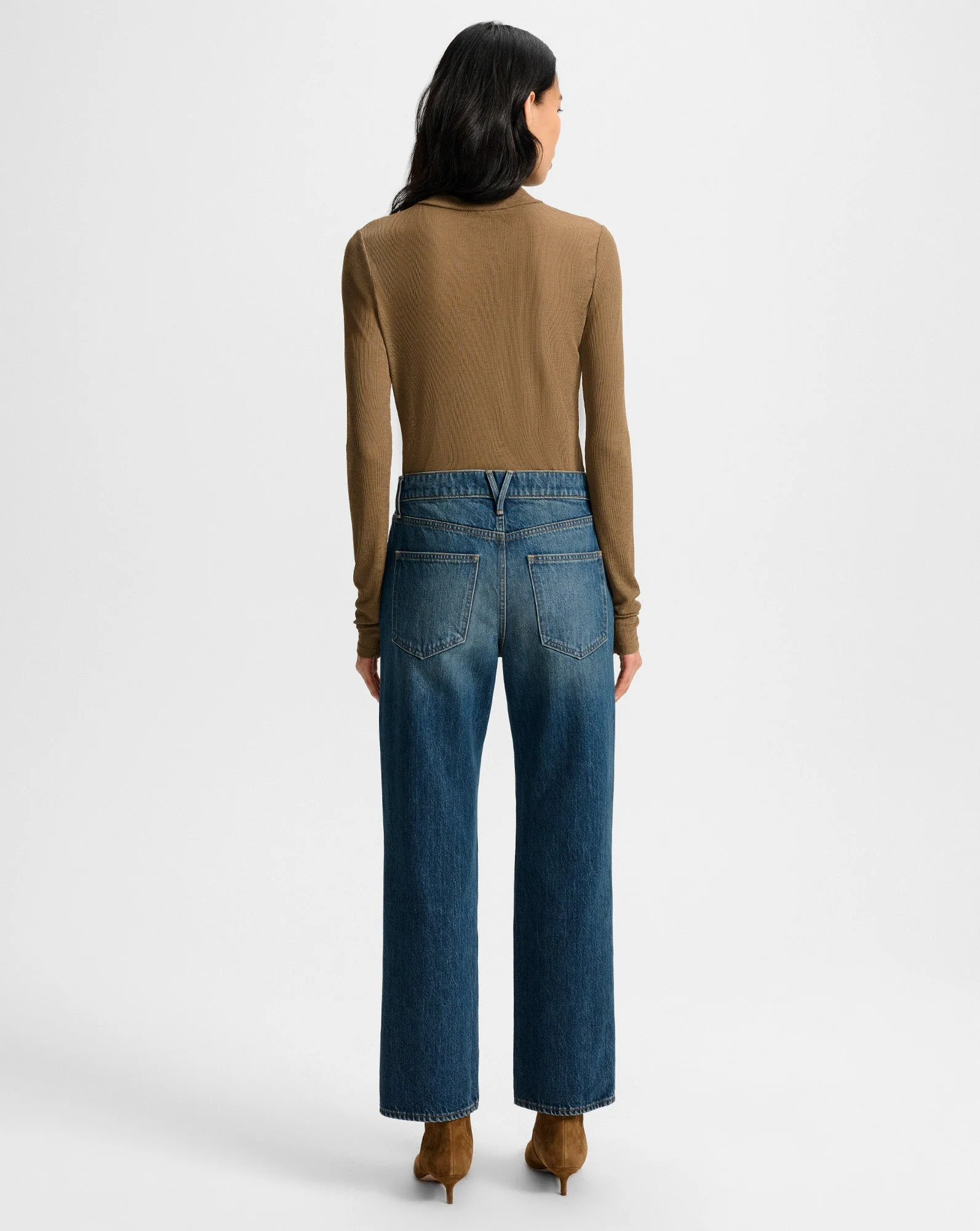 Veronica Beard - Wyeth Ribbed Turtleneck Top - Image 4
