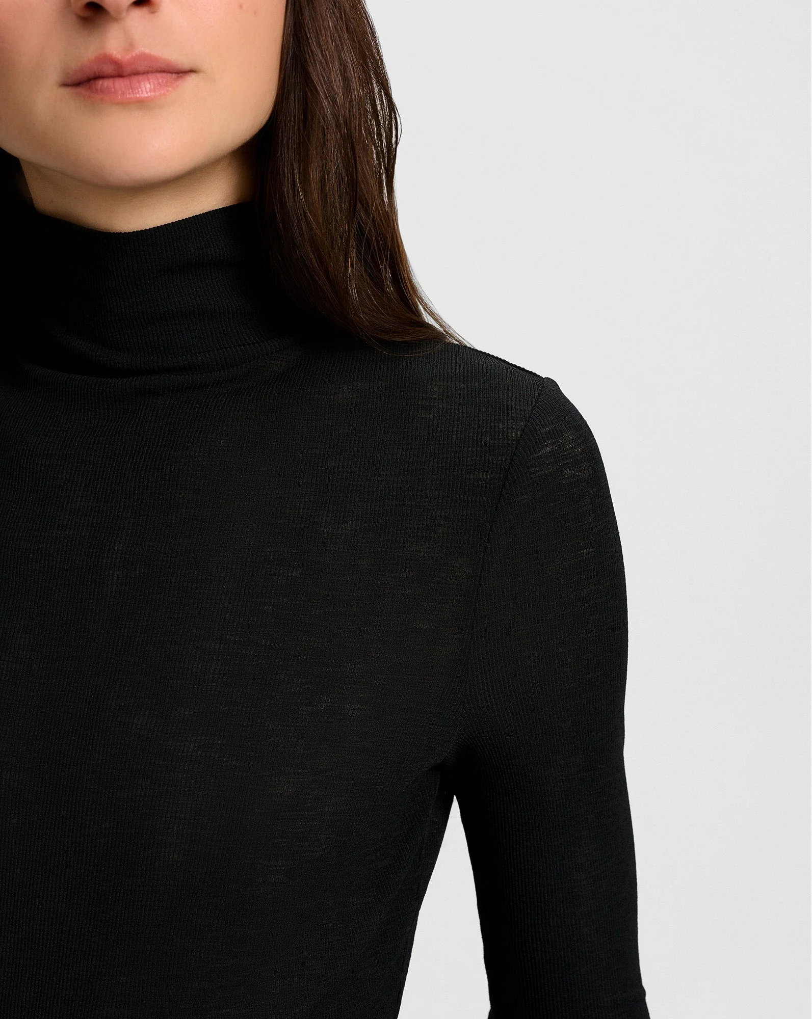Veronica Beard - Wyeth Ribbed Turtleneck Top - Image 5