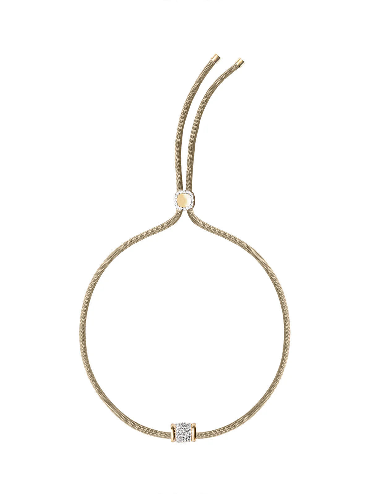 Dorsey - YVES LAB WHITE SAPPHIRE PARACORD NECKLACE, SABLE