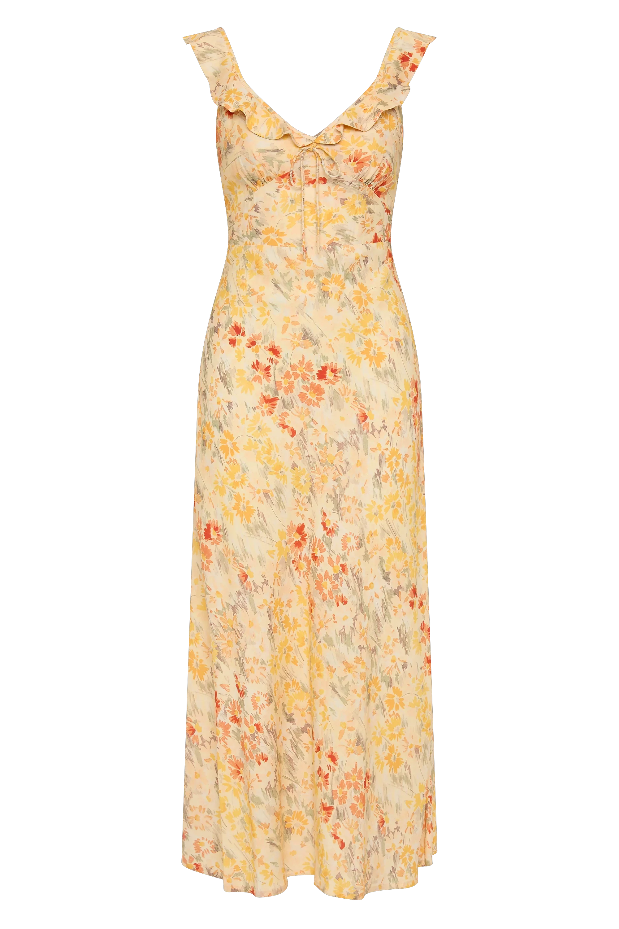 Faithfull - Yvonne Midi Dress Adeline Floral Yellow - Final Sale - Image 7