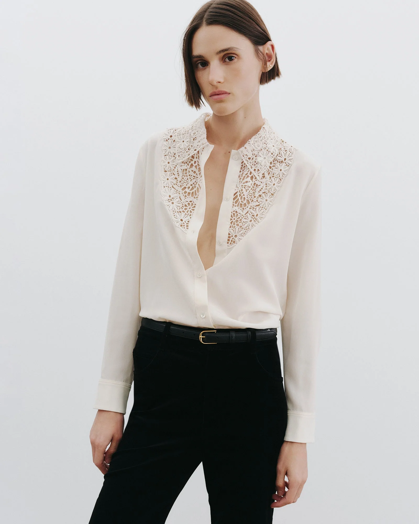 Nili Lotan - ZOLA LACE SILK SHIRT - Image 9